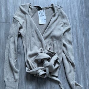 Zara wrap sweater, never worn
